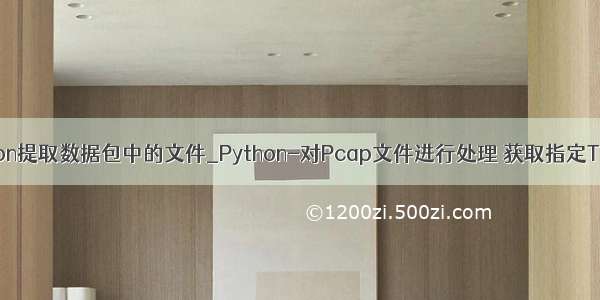 python提取数据包中的文件_Python-对Pcap文件进行处理 获取指定TCP流