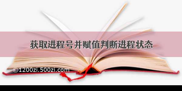 获取进程号并赋值判断进程状态