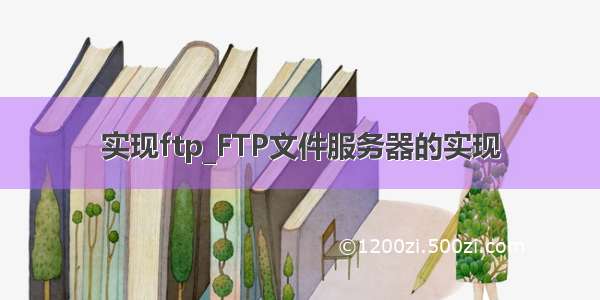 实现ftp_FTP文件服务器的实现