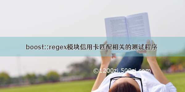 boost::regex模块信用卡匹配相关的测试程序