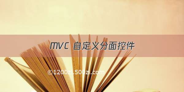 MVC 自定义分面控件