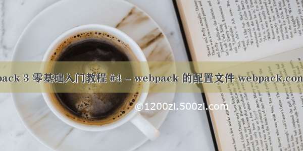 webpack 3 零基础入门教程 #4 - webpack 的配置文件 webpack.config.js