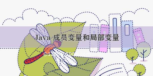 Java 成员变量和局部变量