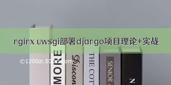 nginx uwsgi部署django项目理论+实战
