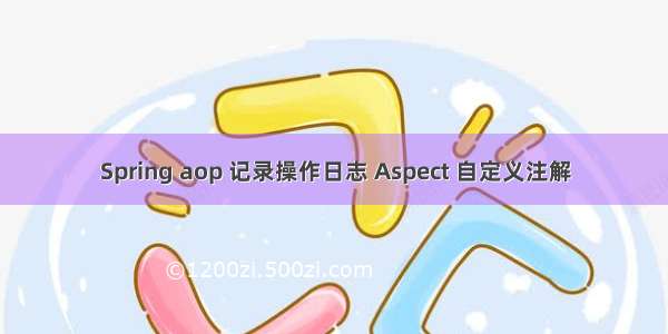 Spring aop 记录操作日志 Aspect 自定义注解