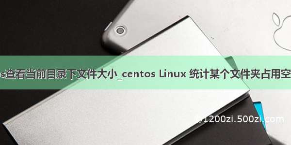 centos查看当前目录下文件大小_centos Linux 统计某个文件夹占用空间大小