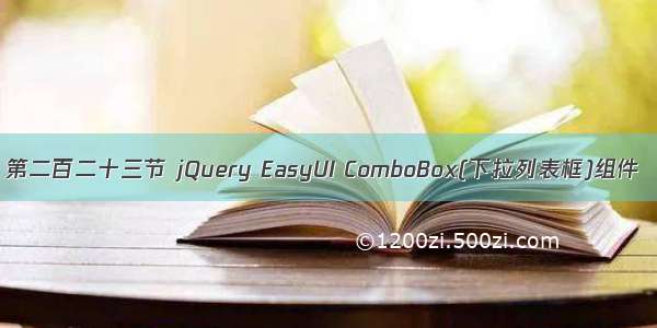 第二百二十三节 jQuery EasyUI ComboBox(下拉列表框)组件