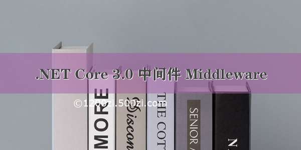 .NET Core 3.0 中间件 Middleware