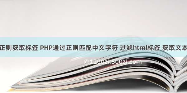 php正则获取标签 PHP通过正则匹配中文字符 过滤html标签 获取文本内容