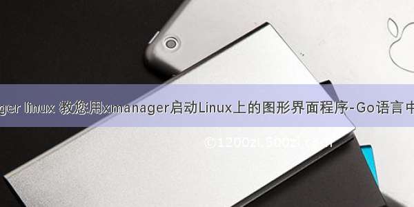 xmanager linux 教您用xmanager启动Linux上的图形界面程序-Go语言中文社区