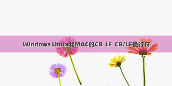 Windows Linux和MAC的CR  LF  CR/LF换行符