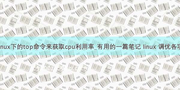 c语言实现linux下的top命令来获取cpu利用率_有用的一篇笔记 linux 调优各项监控指标...