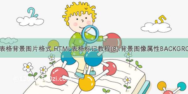 html表格背景图片格式 HTML表格标记教程(8):背景图像属性BACKGROUND