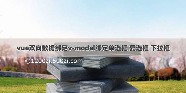 vue双向数据绑定v-model绑定单选框 复选框 下拉框