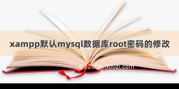 xampp默认mysql数据库root密码的修改