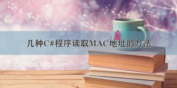 几种C#程序读取MAC地址的方法