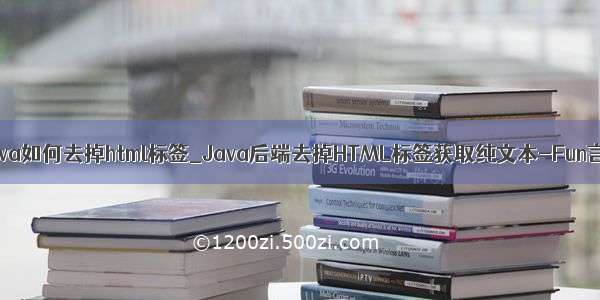 java如何去掉html标签_Java后端去掉HTML标签获取纯文本-Fun言