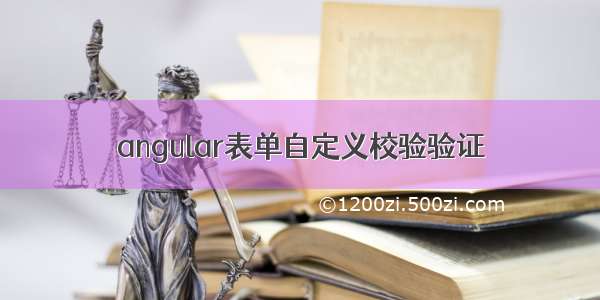 angular表单自定义校验验证