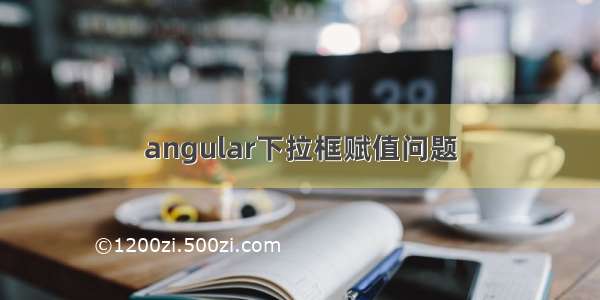 angular下拉框赋值问题