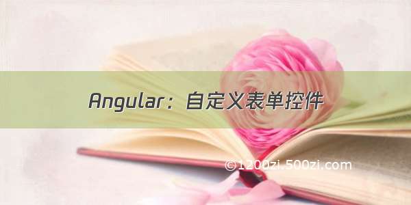 Angular：自定义表单控件