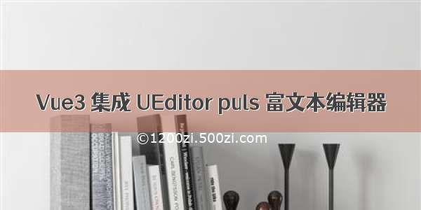 Vue3 集成 UEditor puls 富文本编辑器