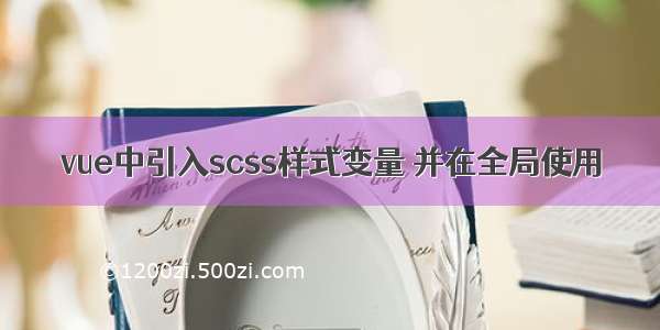 vue中引入scss样式变量 并在全局使用