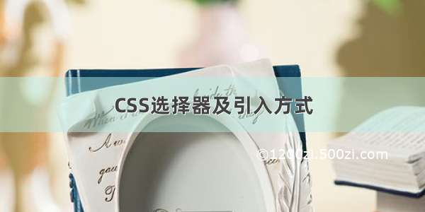 CSS选择器及引入方式