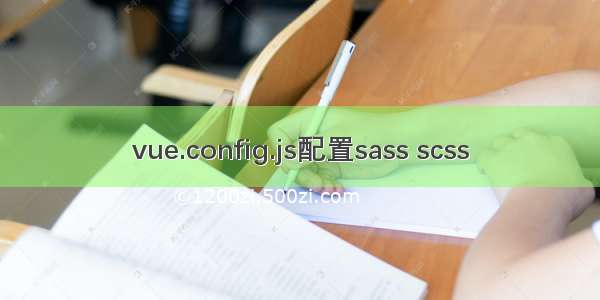 vue.config.js配置sass scss