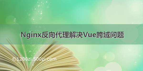 Nginx反向代理解决Vue跨域问题