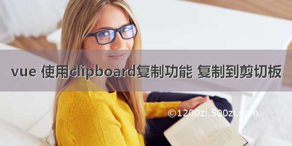 vue 使用clipboard复制功能 复制到剪切板