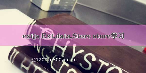 extjs Ext.data.Store store学习