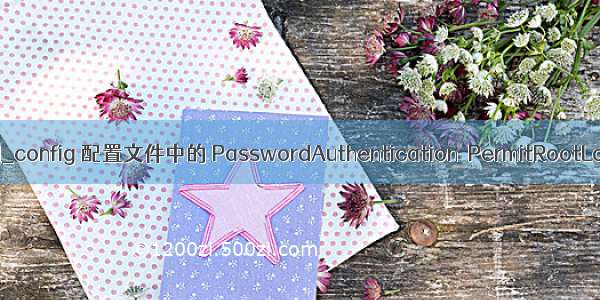 /etc/ssh/sshd_config 配置文件中的 PasswordAuthentication  PermitRootLogin 参数作用