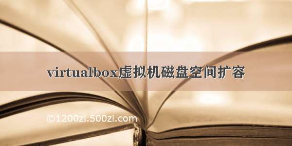 virtualbox虚拟机磁盘空间扩容