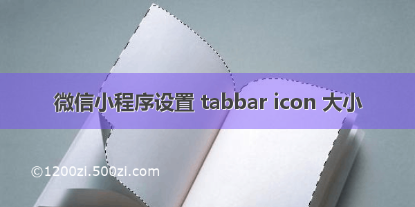 微信小程序设置 tabbar icon 大小