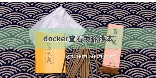 docker查看镜像版本