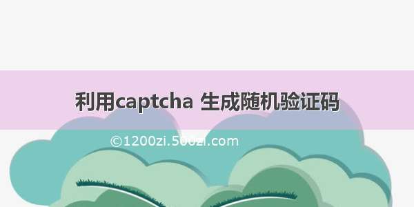 利用captcha 生成随机验证码