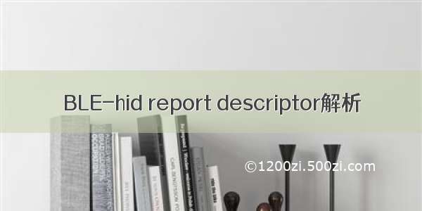 BLE-hid report descriptor解析