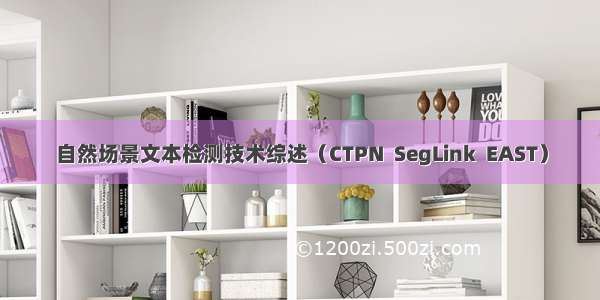 自然场景文本检测技术综述（CTPN  SegLink  EAST）