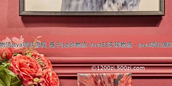 物流java项目流程_基于jsp的物流-JavaEE实现物流 - java项目源码