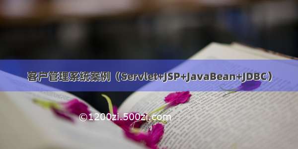 客户管理系统案例（Servlet+JSP+JavaBean+JDBC）