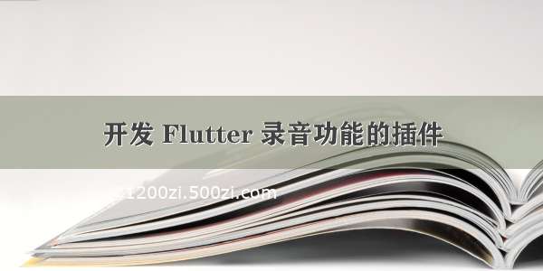 开发 Flutter 录音功能的插件