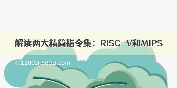 解读两大精简指令集：RISC-V和MIPS