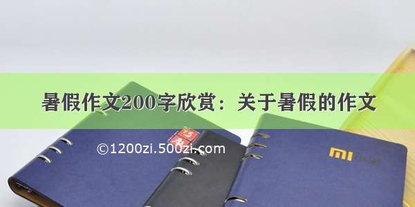 暑假作文200字欣赏：关于暑假的作文