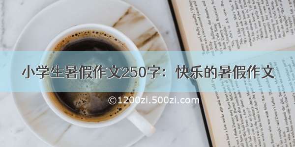 小学生暑假作文250字：快乐的暑假作文