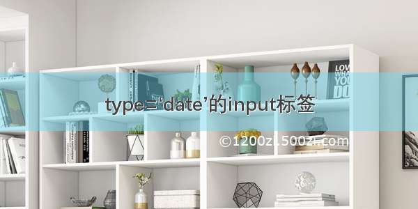 type=‘date’的input标签