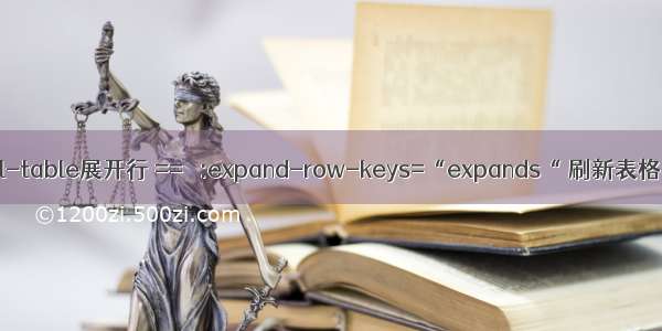 【ElementUI优化】el-table展开行 ==＞ :expand-row-keys=“expands“ 刷新表格 保存当前操作展开行