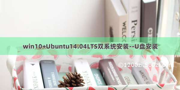 win10+Ubuntu14.04LTS双系统安装--U盘安装