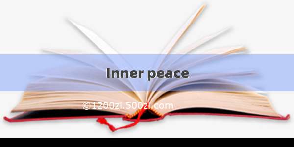 Inner peace