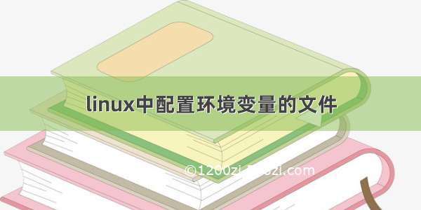 linux中配置环境变量的文件