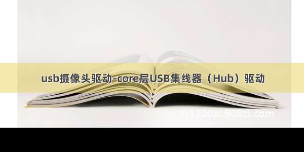 usb摄像头驱动-core层USB集线器（Hub）驱动